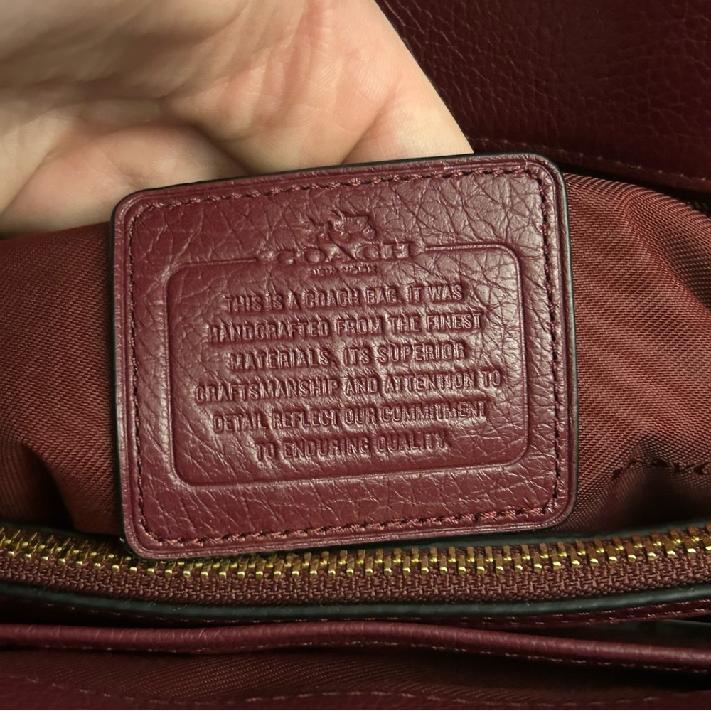 Coach Purse Womens Os Red 38376 Willow Floral Applique Mercer‎ Satchel Leather - Picture 6 of 6